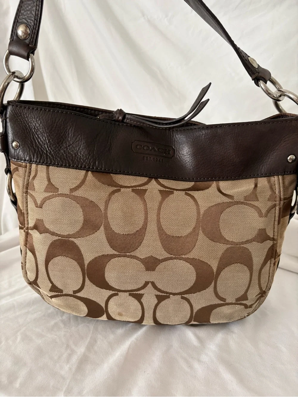 Y2K Coach Zoe hobo handbag signature C shoulder bag purse authentic
